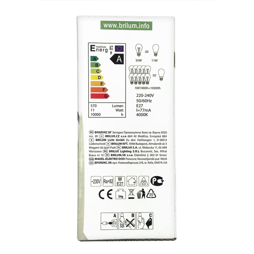 Energiesparlampe OPAL E27/11W/230V