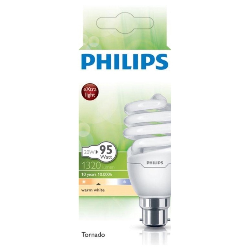 Energiesparlampe Philips TORNADO B22/20W/230V 2700K
