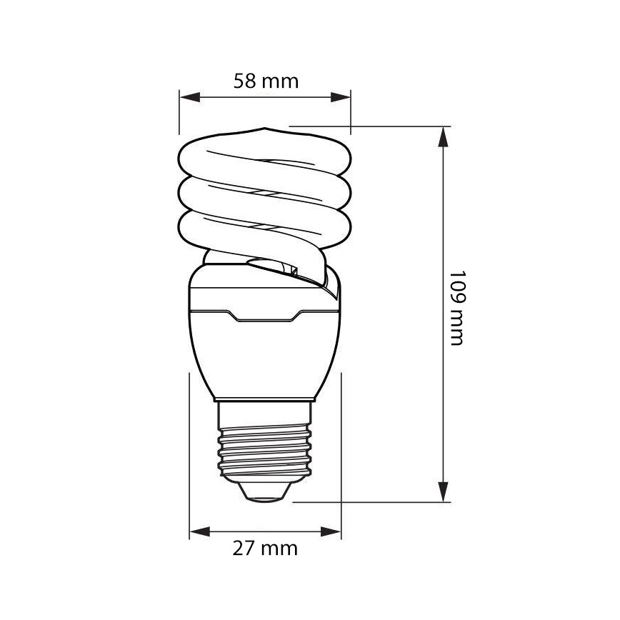 Energiesparlampe Philips TORNADO E27/15W/230V 2700K