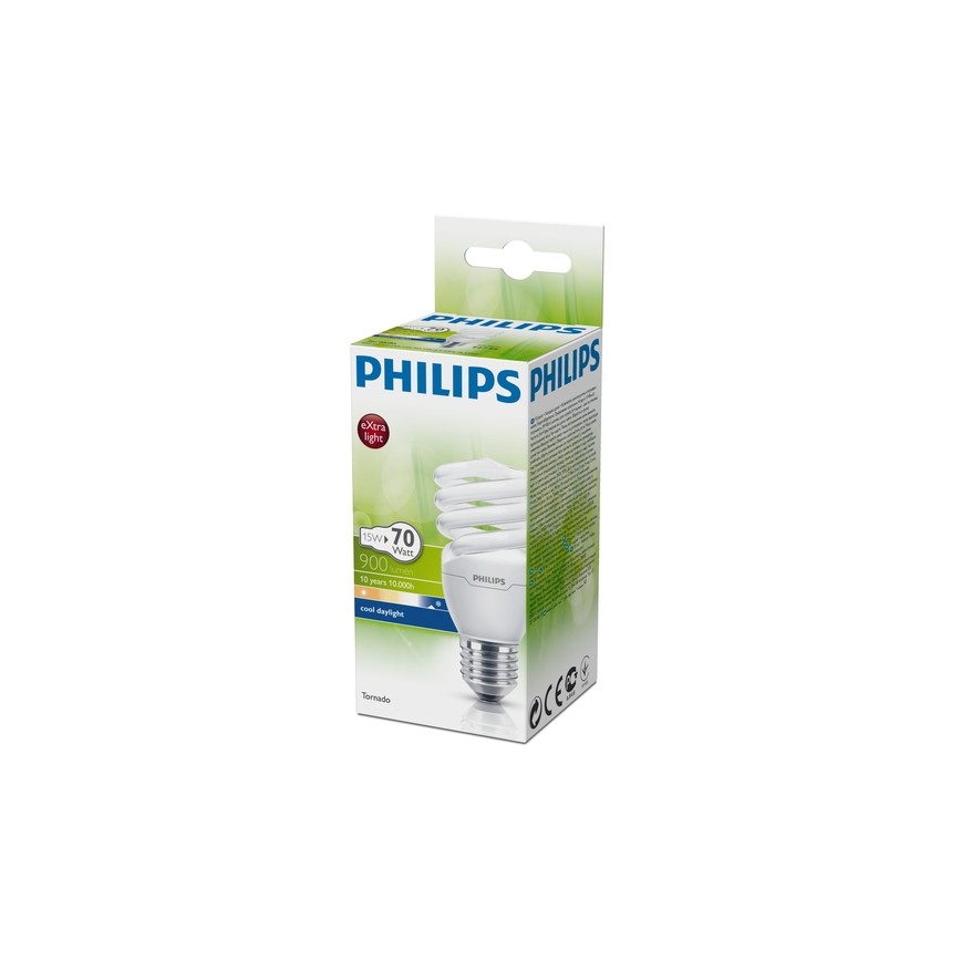 Energiesparlampe Philips TORNADO E27/15W/230V 6500K