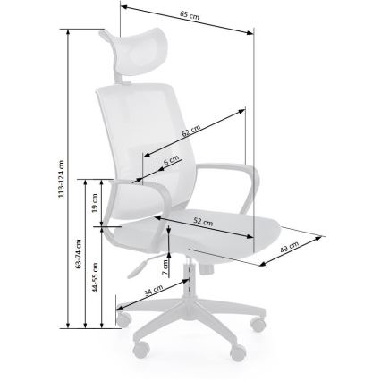 Ergonomischer Bürostuhl ARSEN grau