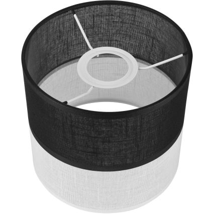 Ersatz-Lampenschirm für Hängeleuchte, Wandleuchte und Tischleuchte ANDREA E27 d 16 cm schwarz/weiß