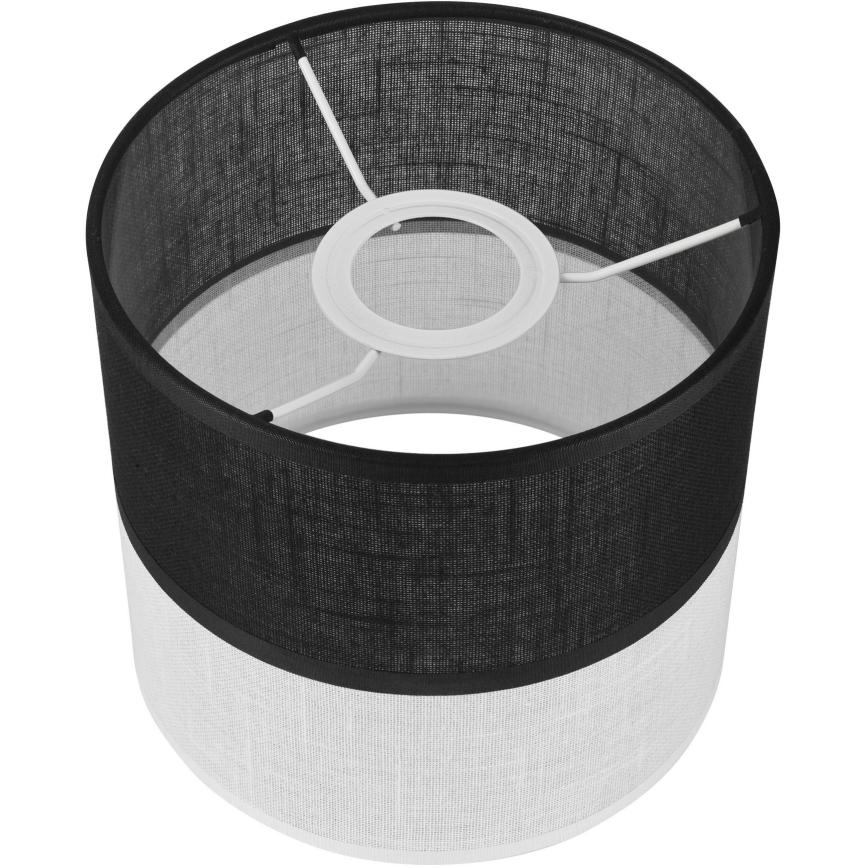 Ersatz-Lampenschirm für Hängeleuchte, Wandleuchte und Tischleuchte ANDREA E27 d 16 cm schwarz/weiß