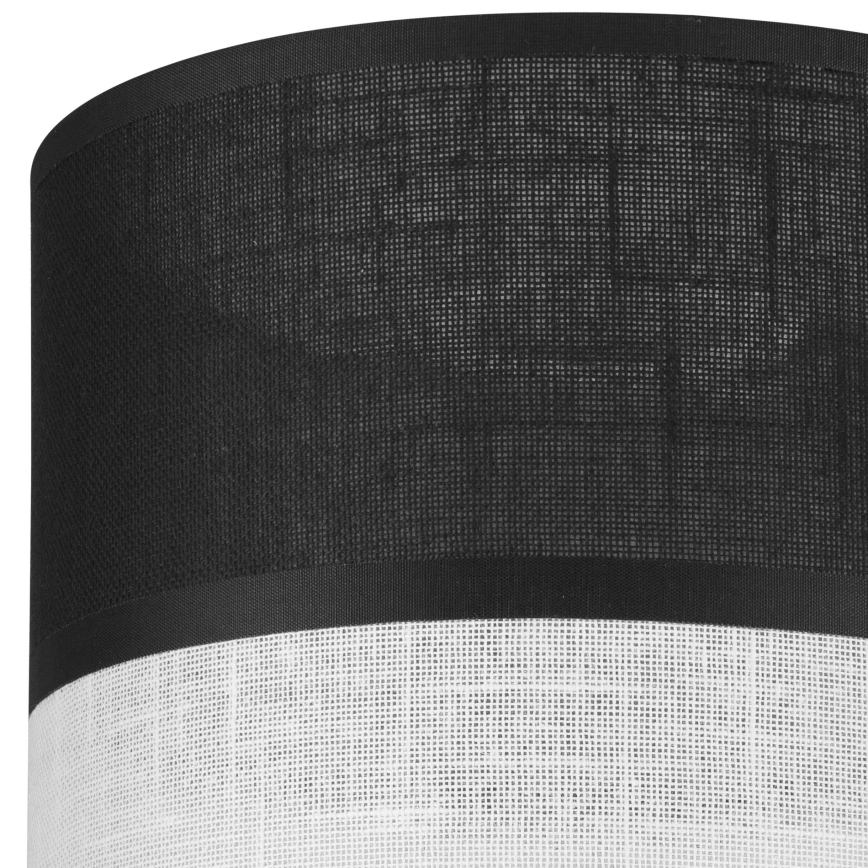 Ersatz-Lampenschirm für Hängeleuchte, Wandleuchte und Tischleuchte ANDREA E27 d 16 cm schwarz/weiß