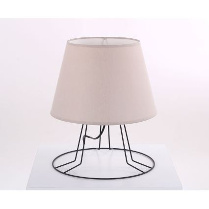 Ersatz-Lampenschirm für Tischlampe E27, Ø 20 cm, beige