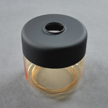Ersatzglas für Kronleuchter AMBER E27 Ø 14 cm, schwarz/rauchbeige