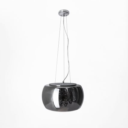 Ersatzglas für Kronleuchter und Deckenleuchte (G9), Ø 50 cm, rauchgrau