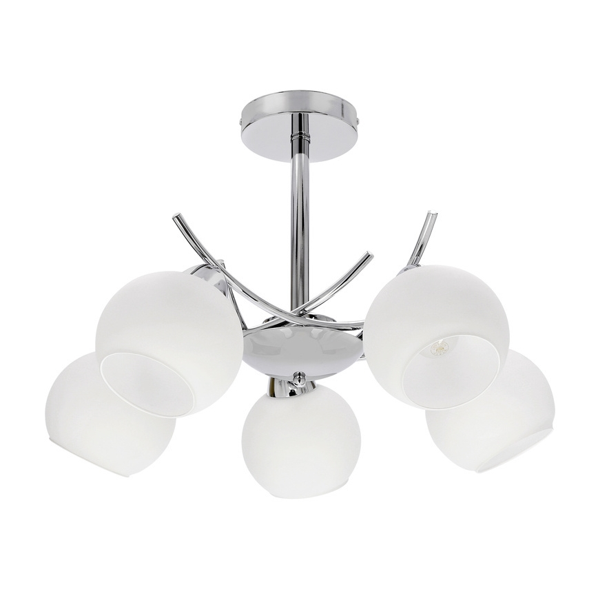 Ersatzglas für Kronleuchter und Wandleuchte AMOS E27, Durchmesser 13 cm, weiß