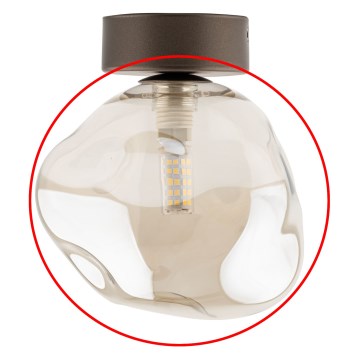 Ersatzglas für Kronleuchter und Wandleuchte LAVA G9 – rauchbeige