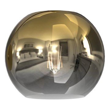 Ersatzglas für Kronleuchter und Wandleuchte MONTE E27 Ø 15 cm in Gold/Rauchglas