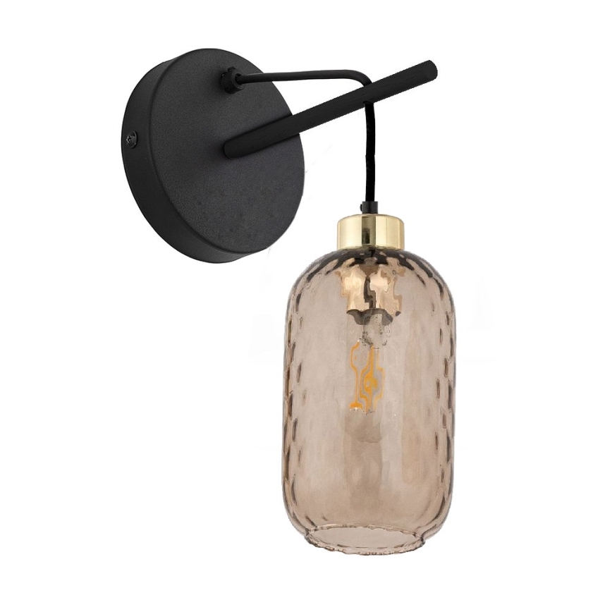 Ersatzglas für Kronleuchter und Wandleuchte PESCARA E27, Ø 14 cm, rauchbraun