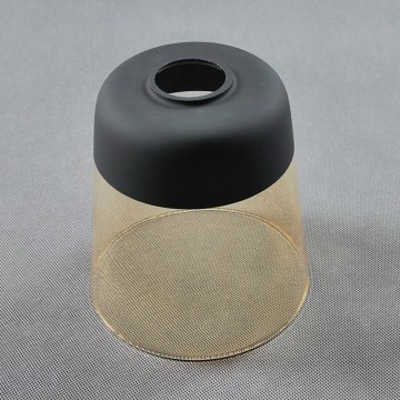 Ersatzglas für Leuchte AMBER E27 Ø 15,5 cm, schwarz/rauchbeige