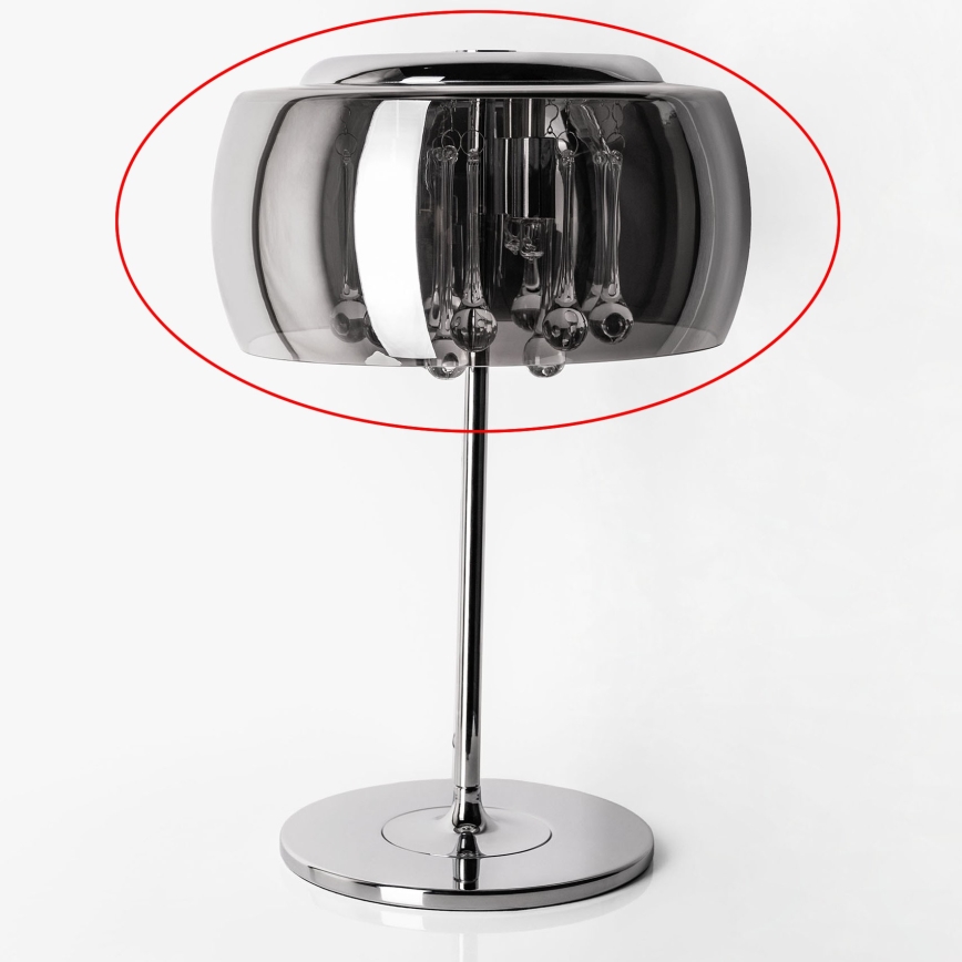 Ersatzglas für Tischlampe G9, Ø 28 cm, rauchgrau