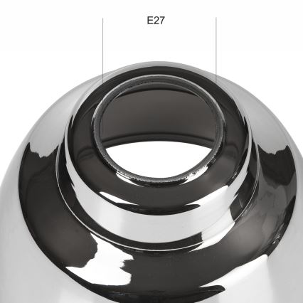 Ersatzglas für Kronleuchter MARIO E27, Ø 16 cm, glänzender Chrom