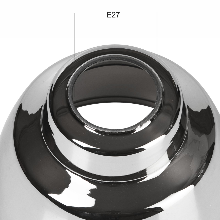 Ersatzglas für Kronleuchter MARIO E27, Ø 16 cm, glänzender Chrom