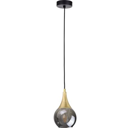 Ersatzglas für Kronleuchter LACRIMA SMOKY E27, Ø 15 cm, schwarz rauchfarben