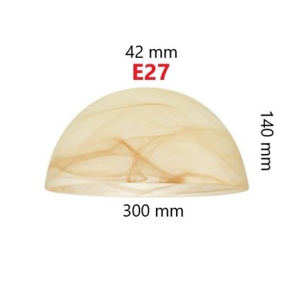 Ersatzglas zum Kronleuchter E27 Dr. 300x140 mm