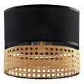 Ersatzlampenschirm für Hängeleuchte PAGLIA E27 16x20 cm schwarz/Rattan