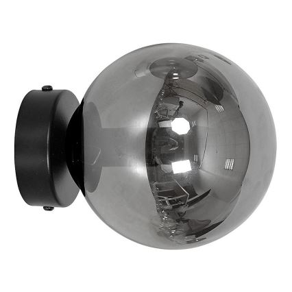 Ersatzlampenschirm für Hängeleuchte und Wandleuchte ROSSI d 14 cm grau/rauchig