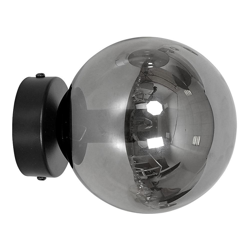 Ersatzlampenschirm für Hängeleuchte und Wandleuchte ROSSI d 14 cm grau/rauchig