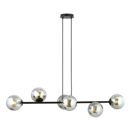 Ersatzlampenschirm für Hängeleuchte und Wandleuchte ROSSI d 14 cm grau/rauchig
