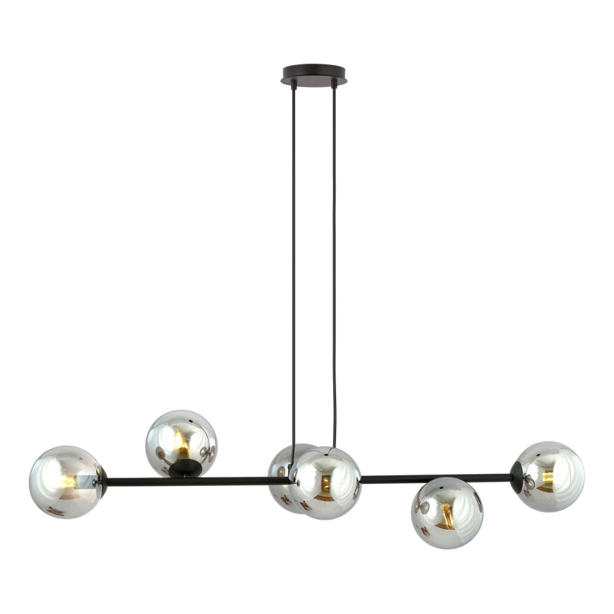 Ersatzlampenschirm für Hängeleuchte und Wandleuchte ROSSI d 14 cm grau/rauchig