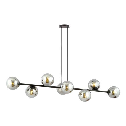 Ersatzlampenschirm für Hängeleuchte und Wandleuchte ROSSI d 14 cm grau/rauchig