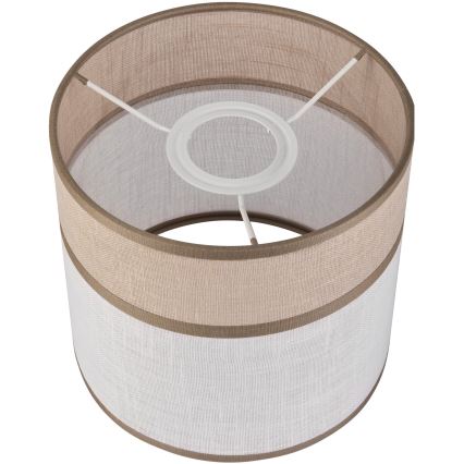 Ersatzschirm für Kronleuchter, Tischlampe und Wandleuchte ANDREA E27, Ø 16 cm, beige/grau