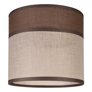 Ersatzschirm für Kronleuchter, Stehlampe und Wandleuchte ANDREA E27, Ø 16 cm, Braun/Beige