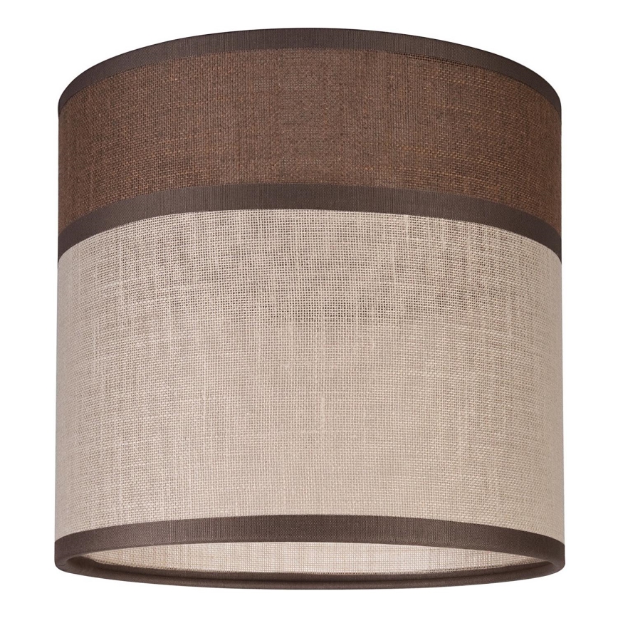 Ersatzschirm für Kronleuchter, Stehlampe und Wandleuchte ANDREA E27, Ø 16 cm, Braun/Beige