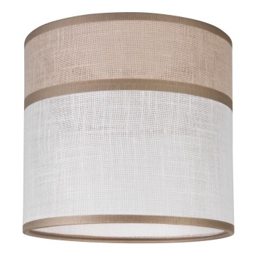 Ersatzschirm für Kronleuchter, Tischlampe und Wandleuchte ANDREA E27, Ø 16 cm, beige/grau