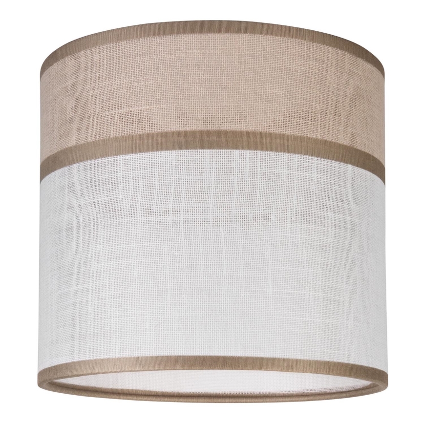 Ersatzschirm für Kronleuchter, Tischlampe und Wandleuchte ANDREA E27, Ø 16 cm, beige/grau