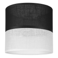 Ersatzschirm für Kronleuchter, Wandleuchte und Tischlampe ANDREA E27, Ø 16 cm, schwarz/weiß