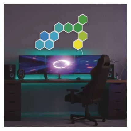 SET 3x LED RGBIC+CCT Dimmbares Panel - Verlängerungs- 3xLED/1,8W/230V Wi-Fi Tuya
