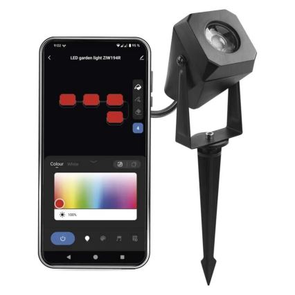 LED RGBIC Dimmbare Outdoor-Leuchte GoSmart - Verlängerungs- LED/1,5W/230V 3000-6500K IP65 Wi-Fi Tuya