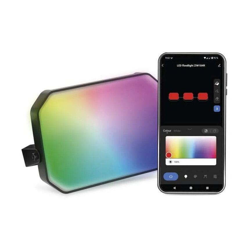 LED RGBIC Dimmbarer Outdoor-Strahler GoSmart - Verlängerungs- LED/4W/230V 3000-6500K IP65 Wi-Fi Tuya