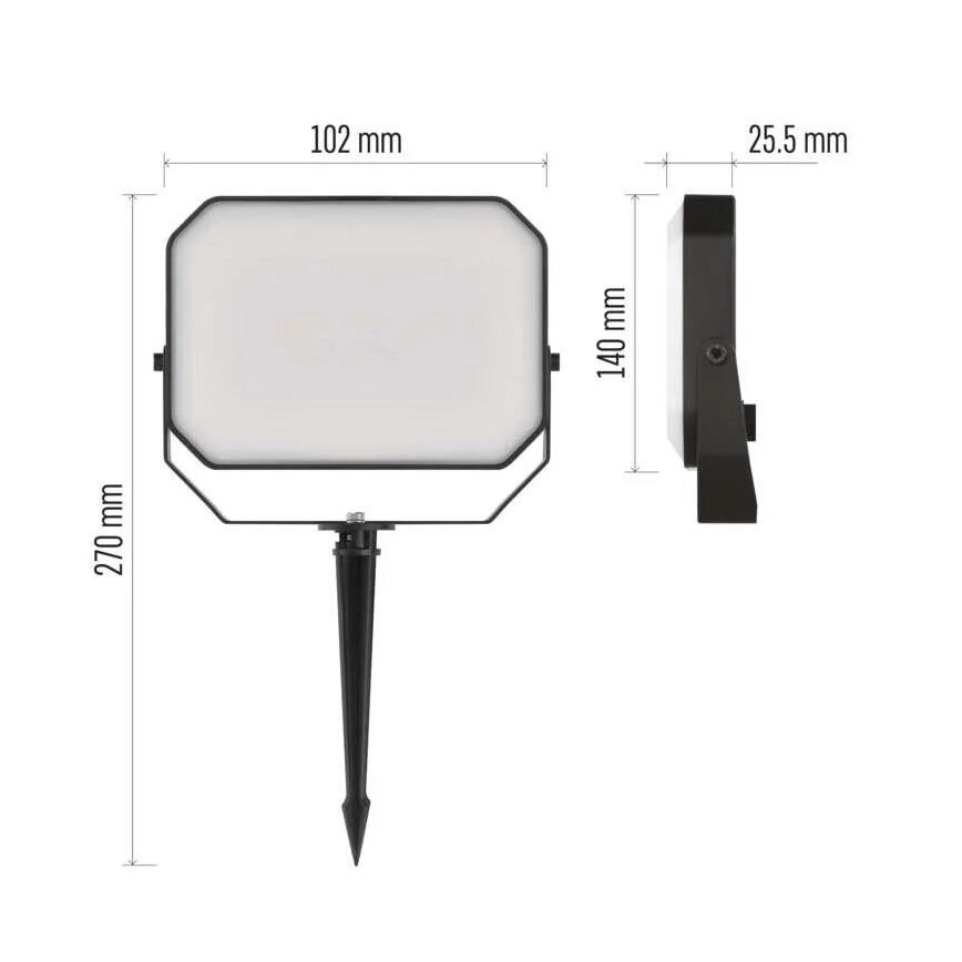 LED RGBIC Dimmbarer Outdoor-Strahler GoSmart - Verlängerungs- LED/4W/230V 3000-6500K IP65 Wi-Fi Tuya