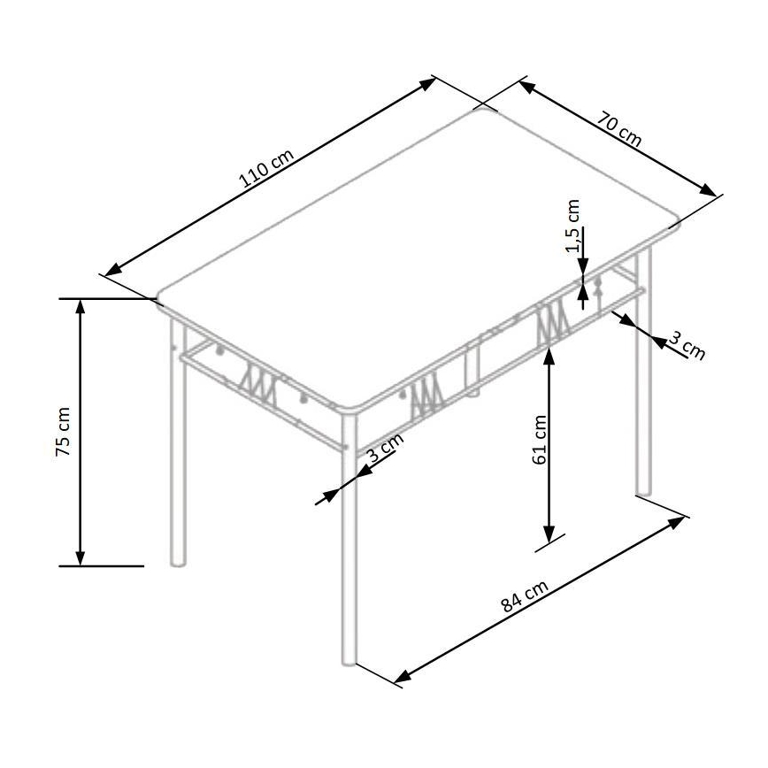 Essgruppe FAUST, Metall/Sonoma-Eiche