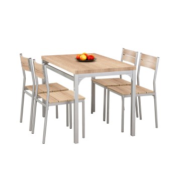 Essgruppe MALCOLM 110x70 cm Metall/Sonoma-Eiche