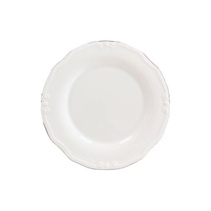 Essservice, 53-teilig, weiß/silber, Porzellan