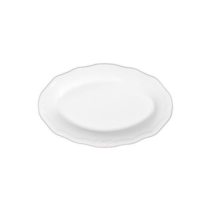 Essservice, 53-teilig, weiß/silber, Porzellan