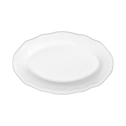 Essservice, 53-teilig, weiß/silber, Porzellan
