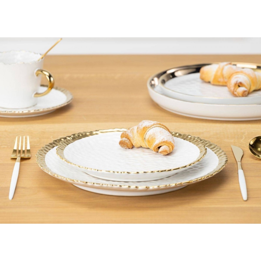Essteller KATI 25 cm creme/gold