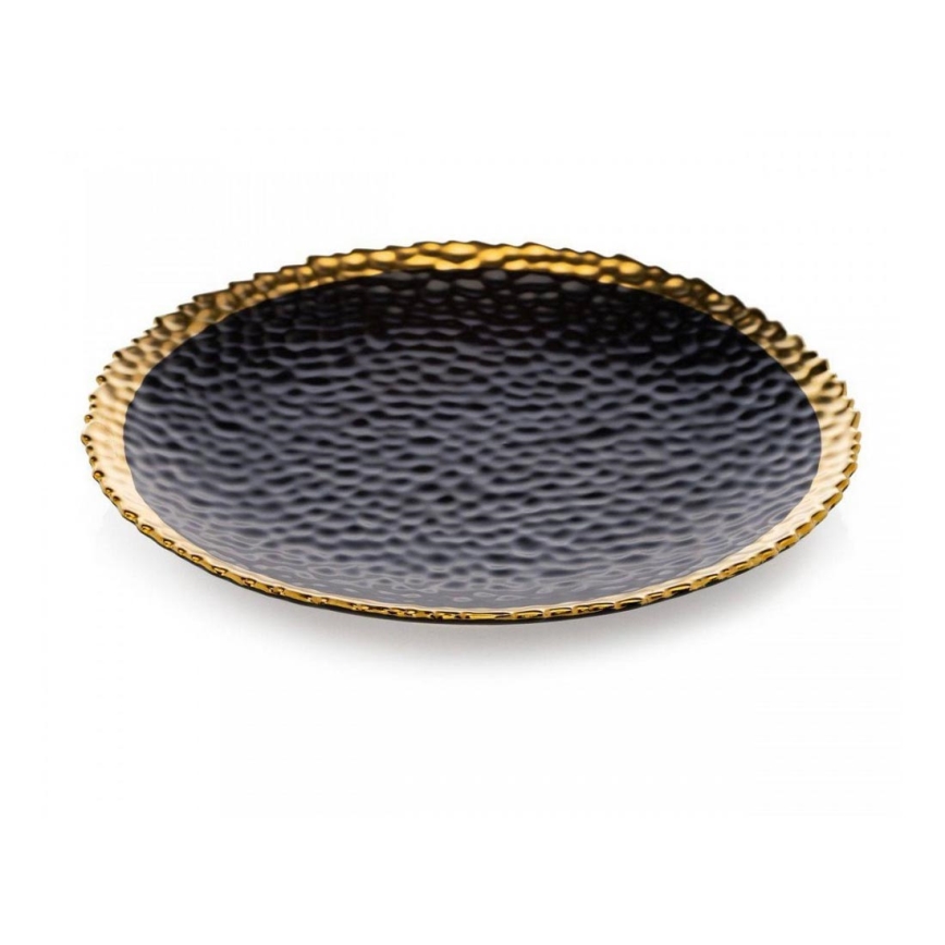 Essteller KATI 25 cm schwarz/gold