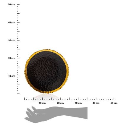 Essteller KATI 25 cm schwarz/gold