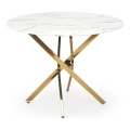 Esstisch ESTEN 100 cm weiß/gold