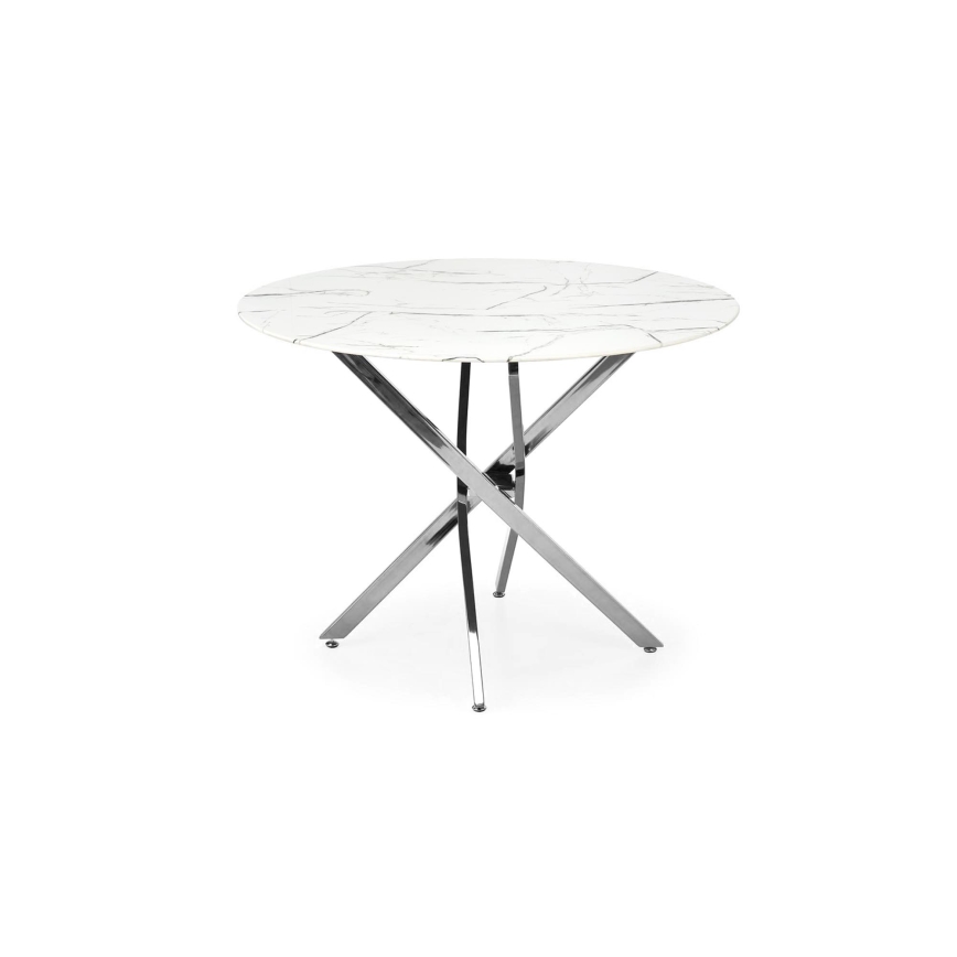 Esstisch ESTEN 100 cm weiß/silber