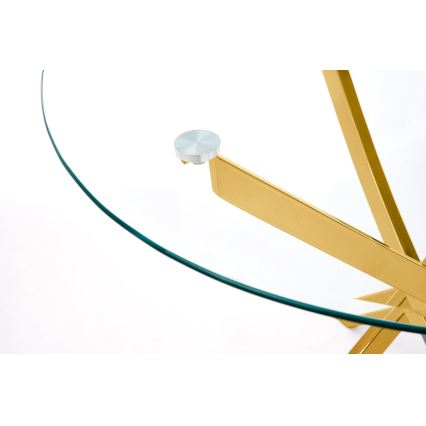 Esstisch ESTEN klar/gold