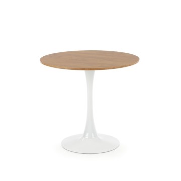 Esstisch LUGI Ø 80 cm Braun/Weiß