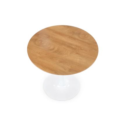 Esstisch LUGI Ø 80 cm Braun/Weiß